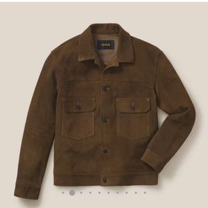 Russet Brown Rambler Suede Trucker Jacket Buck Mason Size L